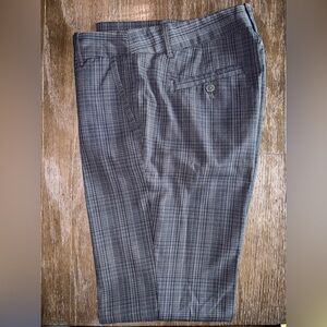 Plaid Gray & Black Trousers by Attention
